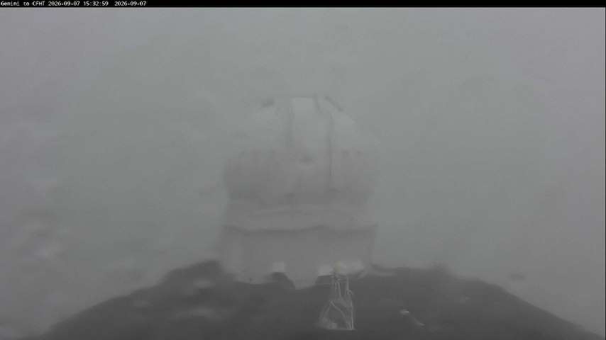 Live camera feed from Canada-France-Hawaii Telescope - North in Hawaii