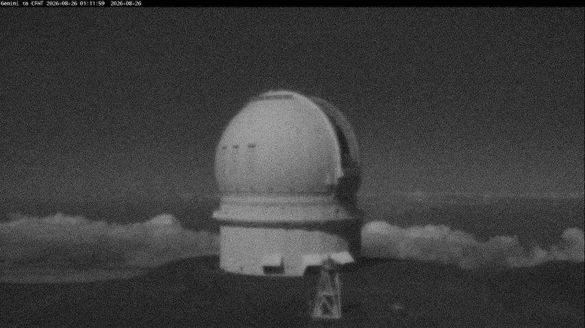 Live camera feed from Canada-France-Hawaii Telescope - North in Hawaii