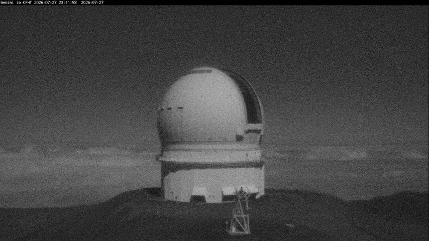 Live camera feed from Canada-France-Hawaii Telescope - North in Hawaii
