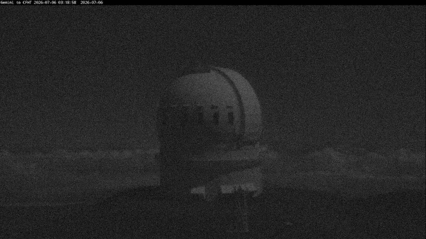 Live camera feed from Canada-France-Hawaii Telescope - North in Hawaii