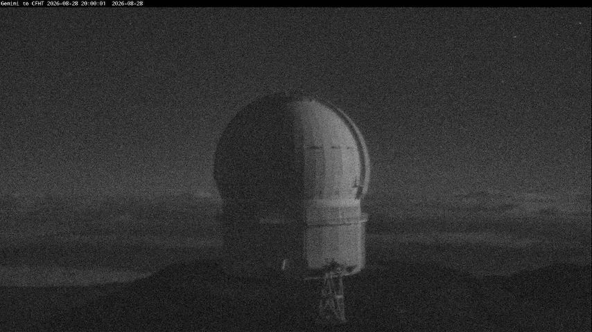 Live camera feed from Canada-France-Hawaii Telescope - North in Hawaii