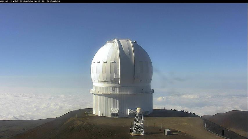 Live camera feed from Canada-France-Hawaii Telescope - North in Hawaii