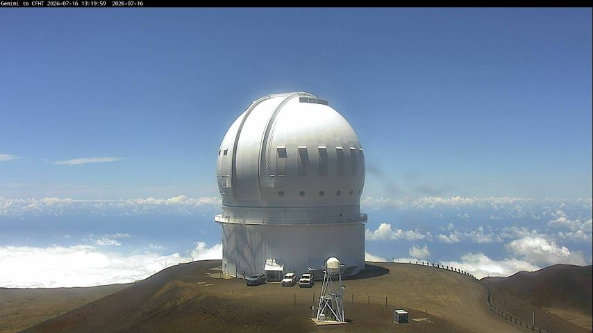 Živý kamerový kanál z Canada-France-Hawaii Telescope - North v Hawaii