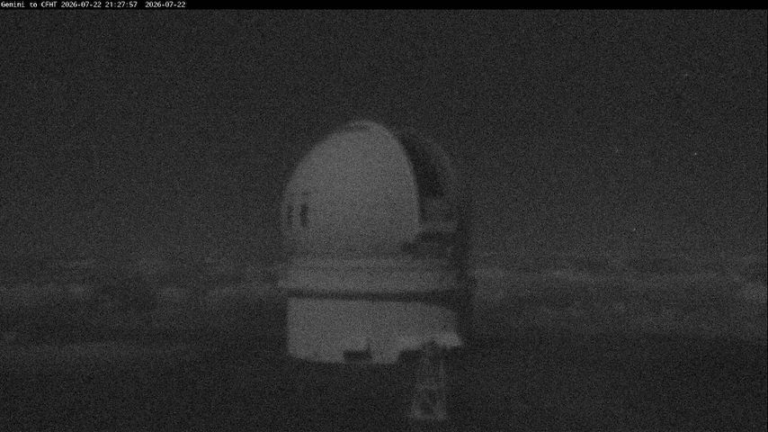 Live camera feed from Canada-France-Hawaii Telescope - North in Hawaii