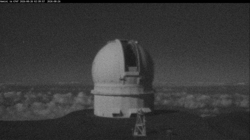 Live camera feed from Canada-France-Hawaii Telescope - North in Hawaii