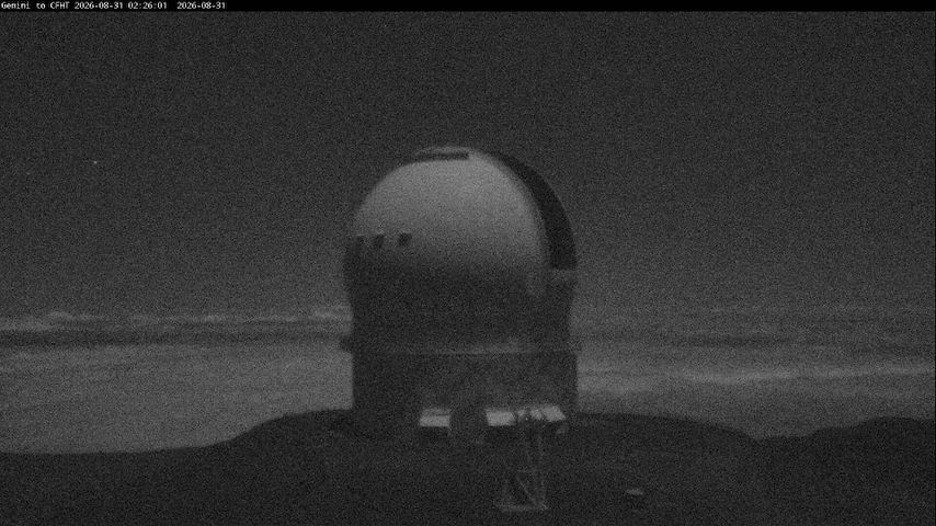 Live camera feed from Canada-France-Hawaii Telescope - North in Hawaii