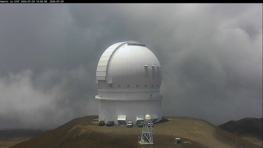 Bein myndavélarás frá Canada-France-Hawaii Telescope - North í Hawaii
