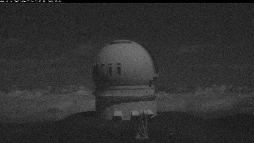 Live camera feed from Canada-France-Hawaii Telescope - North in Hawaii