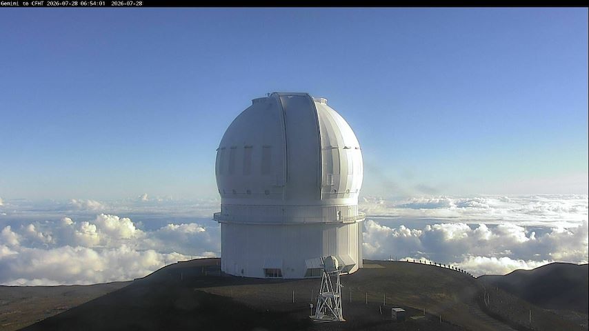 Sianel gamera fyw o Canada-France-Hawaii Telescope - North yn Hawaii