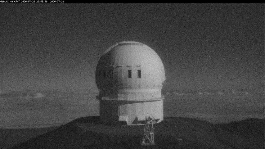 Live camera feed from Canada-France-Hawaii Telescope - North in Hawaii
