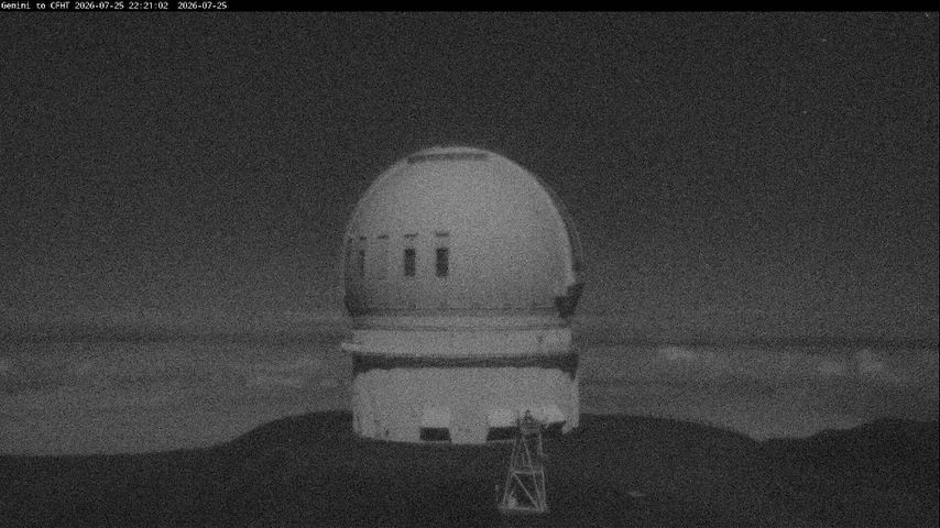 Saluran kamera langsung dari Canada-France-Hawaii Telescope - North di Hawaii