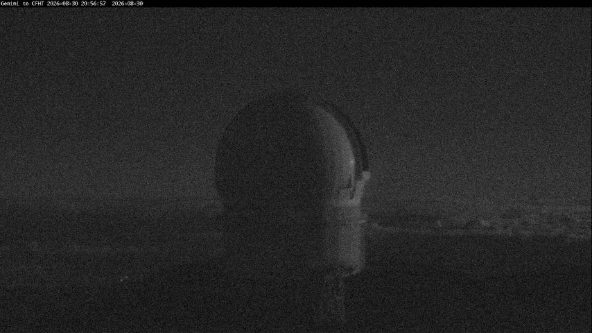 Live camera feed from Canada-France-Hawaii Telescope - North in Hawaii