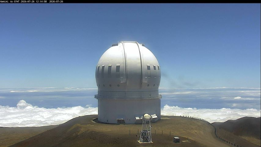 Živý kamerový kanál z Canada-France-Hawaii Telescope - North v Hawaii