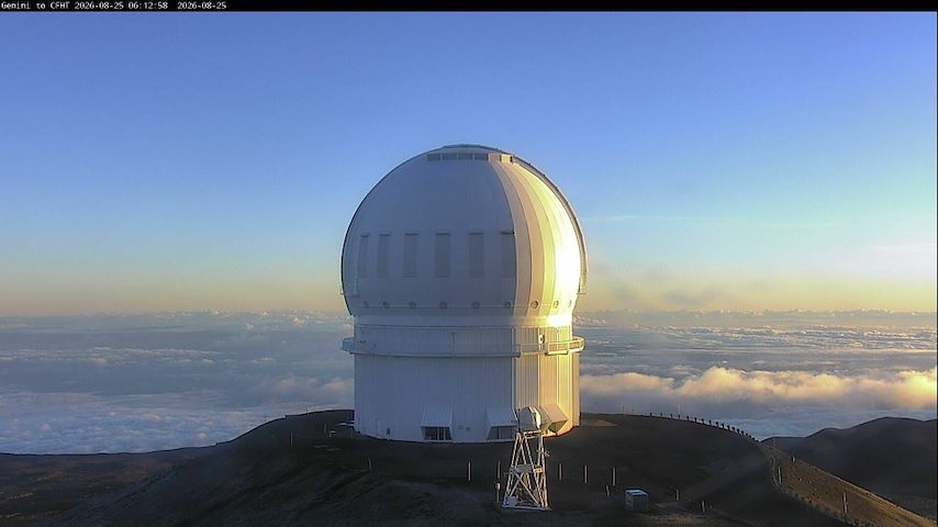 Sianel gamera fyw o Canada-France-Hawaii Telescope - North yn Hawaii