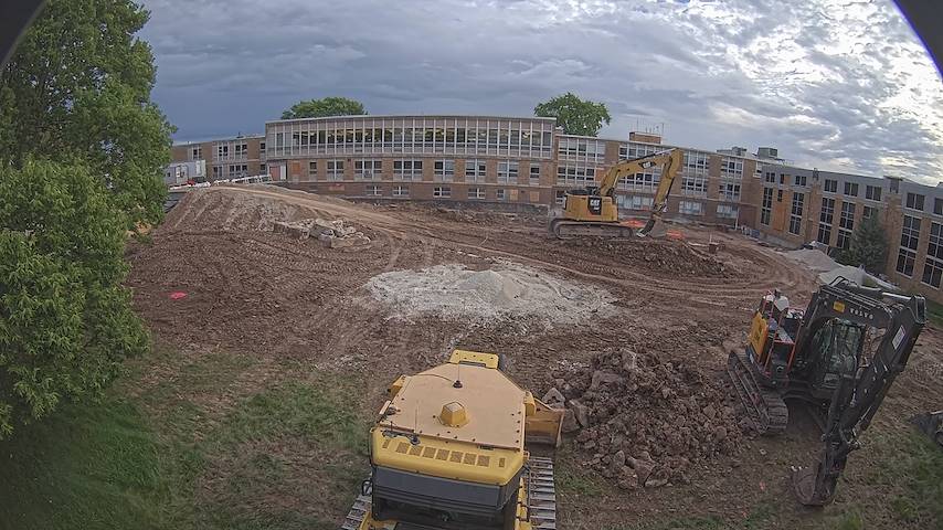 Tiesioginis kameros kanalas iš CUW School of Nursing Construction Camera Concordia University Wisconsin