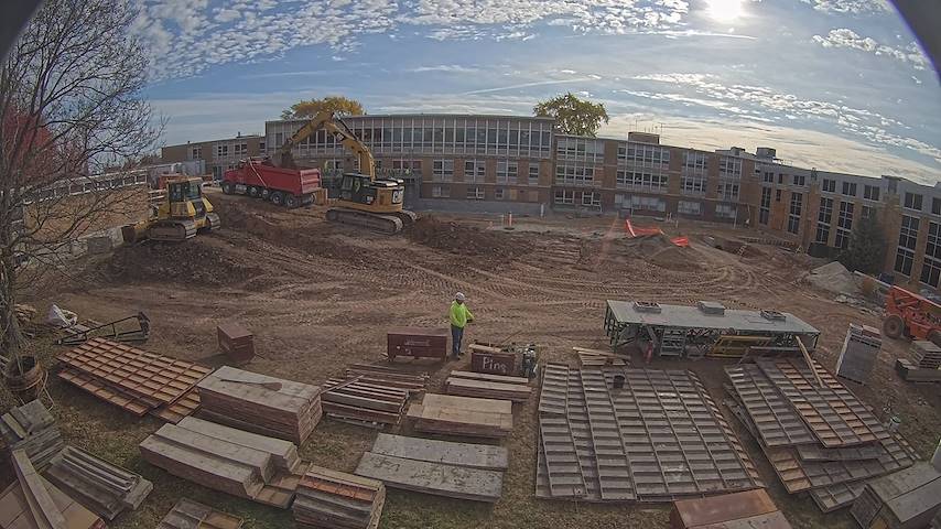 Live camera feed from CUW School of Nursing Construction Camera in Concordia University Wisconsin