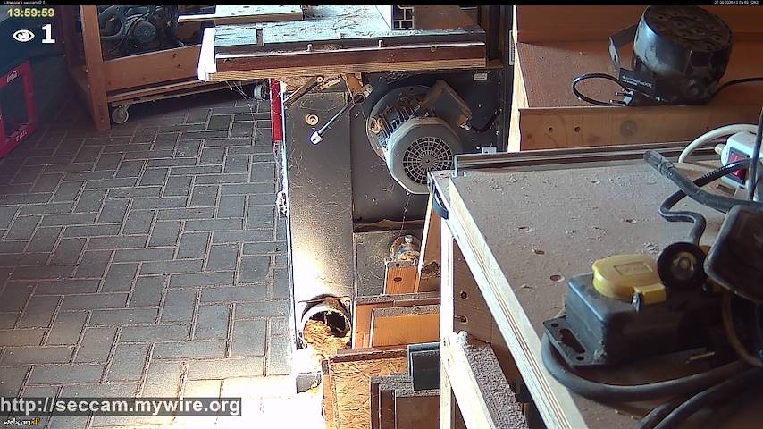 Live camera feed from Littlehook's woodworking shop in Indoor woodworking shop