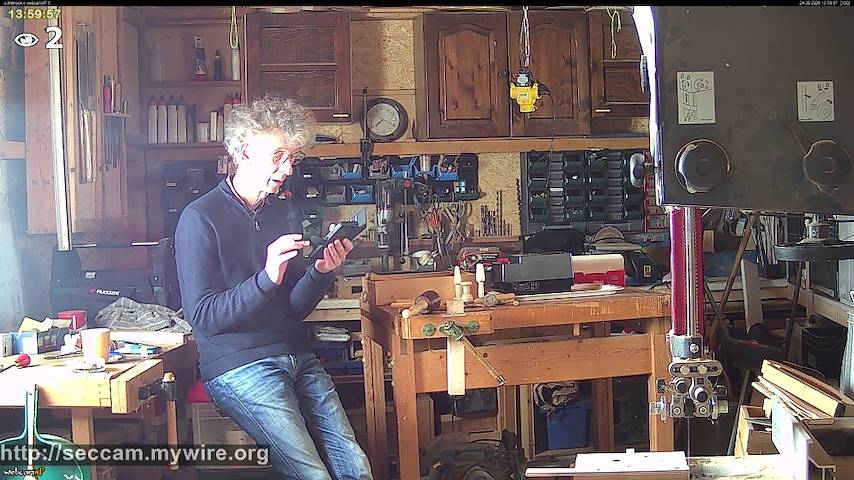 Live camera feed from Littlehook's woodworking shop in Indoor woodworking shop