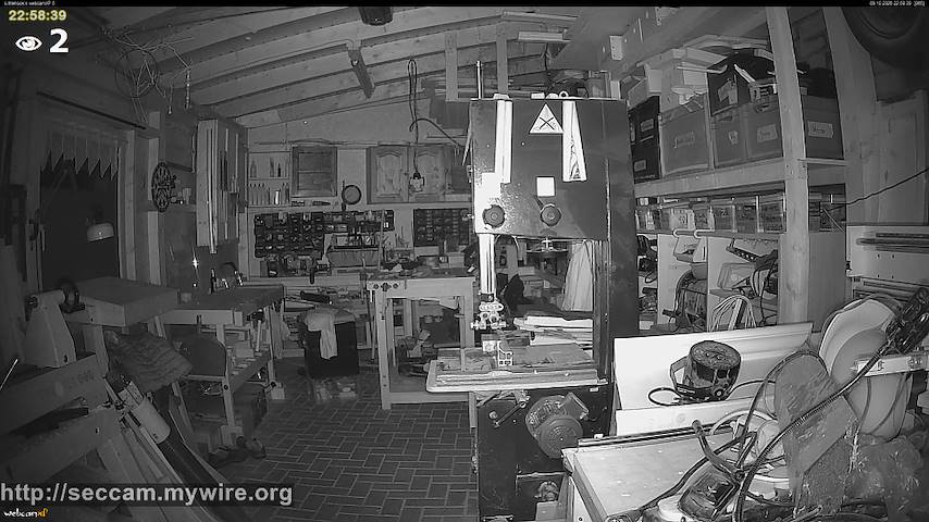 Live camera feed from Littlehook's woodworking shop in Indoor woodworking shop