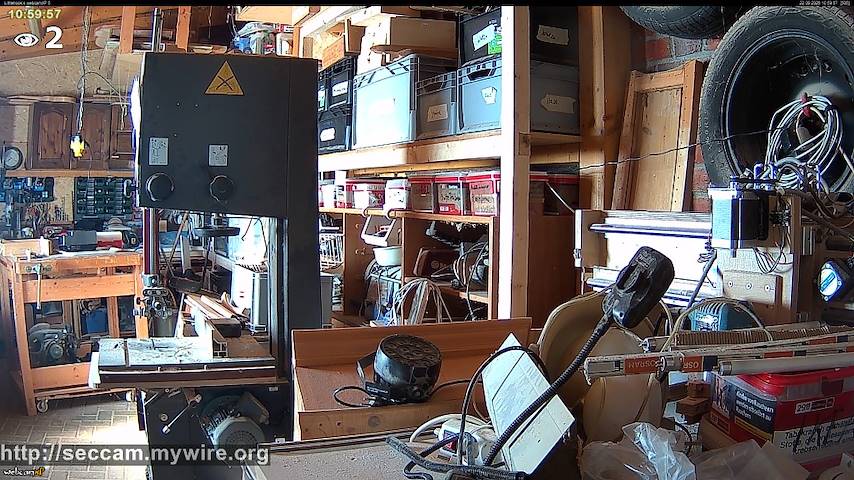 Live camera feed from Littlehook's woodworking shop in Indoor woodworking shop