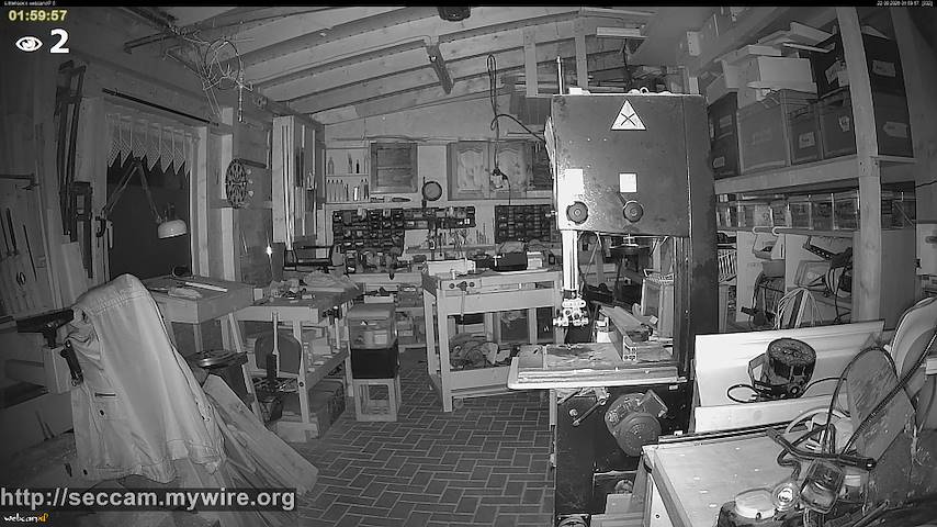 Live camera feed from Littlehook's woodworking shop in Indoor woodworking shop