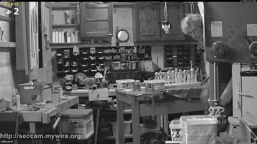 Live camera feed from Littlehook's woodworking shop in Indoor woodworking shop