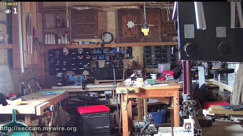 Live camera feed from Littlehook's woodworking shop in Indoor woodworking shop