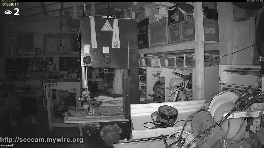Live camera feed from Littlehook's woodworking shop in Indoor woodworking shop