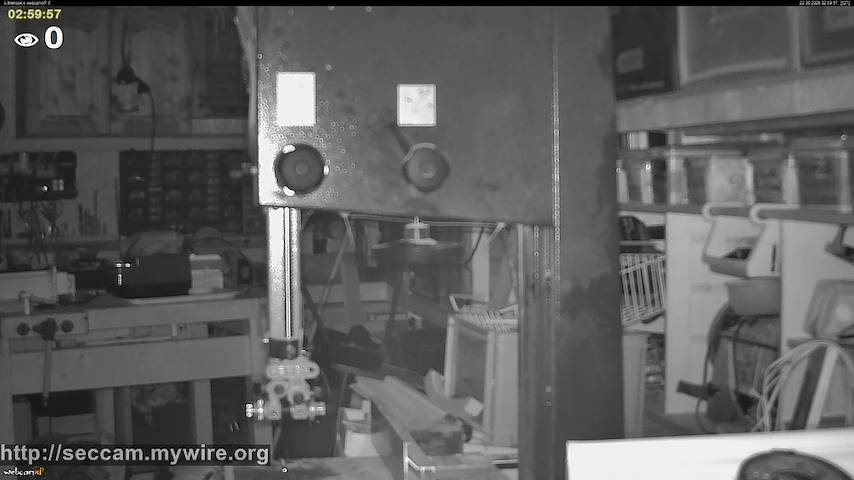 Live camera feed from Littlehook's woodworking shop in Indoor woodworking shop