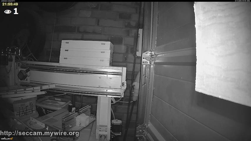 Live camera feed from Littlehook's woodworking shop in Indoor woodworking shop