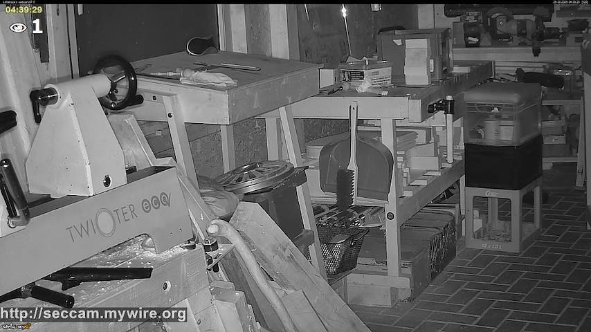 Live camera feed from Littlehook's woodworking shop in Indoor woodworking shop