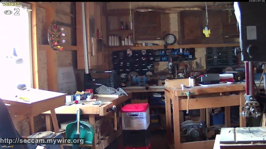Live camera feed from Littlehook's woodworking shop in Indoor woodworking shop
