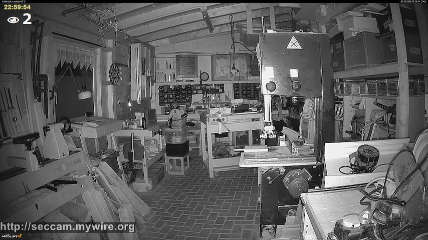 Live camera feed from Littlehook's woodworking shop in Indoor woodworking shop