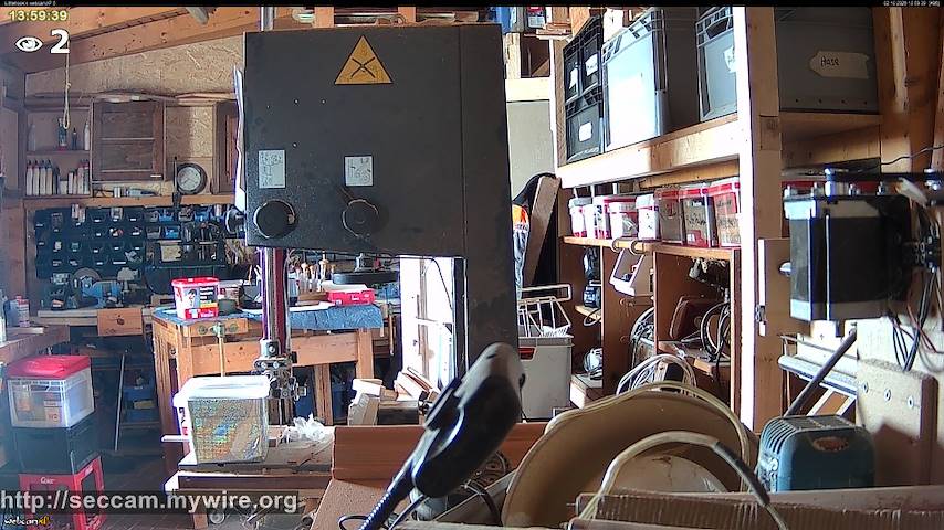 Live camera feed from Littlehook's woodworking shop in Indoor woodworking shop