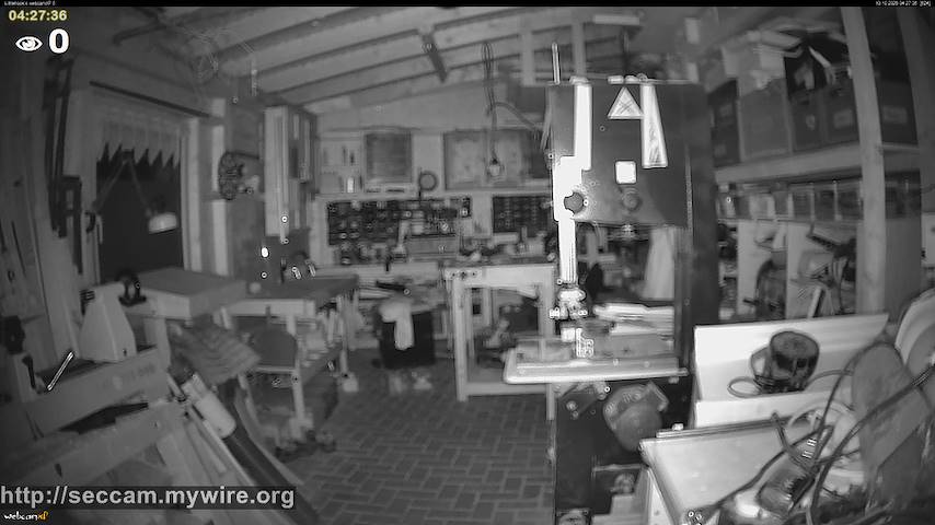Live camera feed from Littlehook's woodworking shop in Indoor woodworking shop