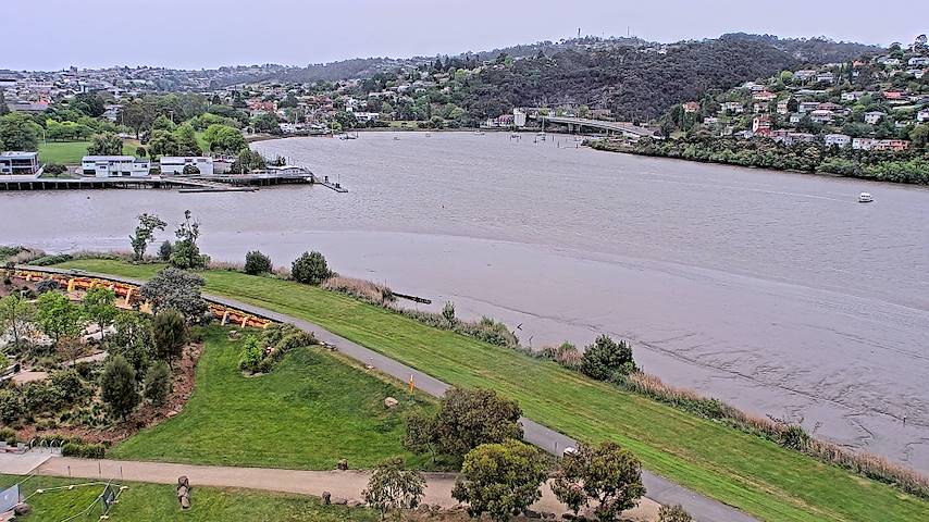 Direkte kamerakanal fra Tamar Estuary i Launceston, Tasmania