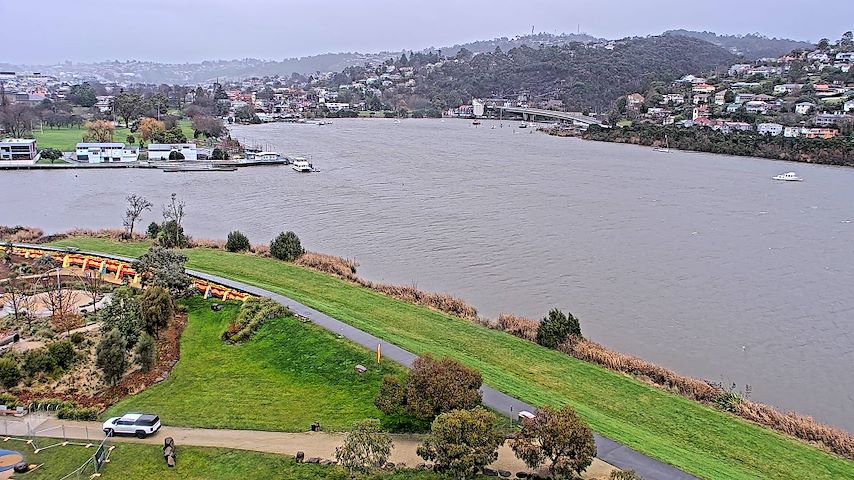 Canal de cámara en directo de Tamar Estuary en Launceston, Tasmania