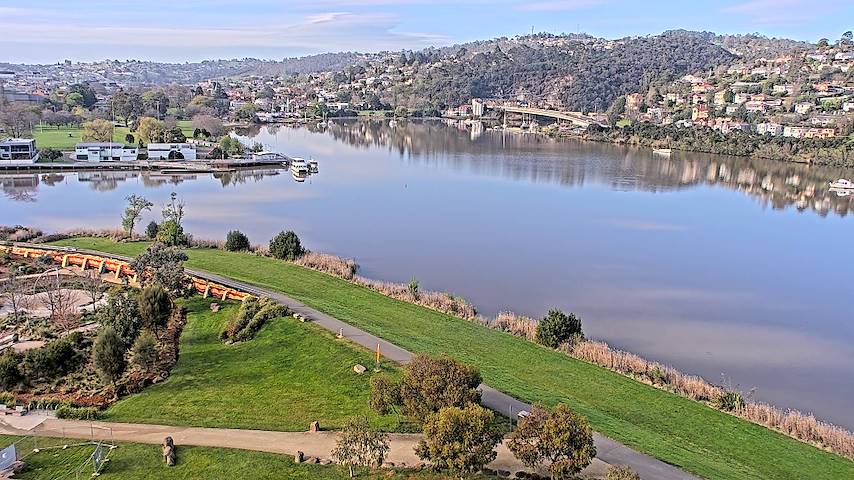 Launceston, Tasmania में Tamar Estuary से लाइव कैमरा चैनल
