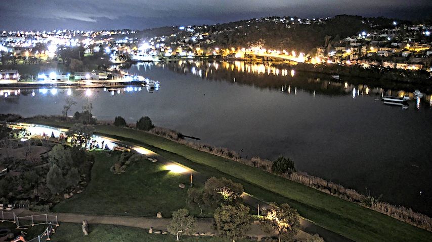 Canal de câmera ao vivo de Tamar Estuary em Launceston, Tasmania