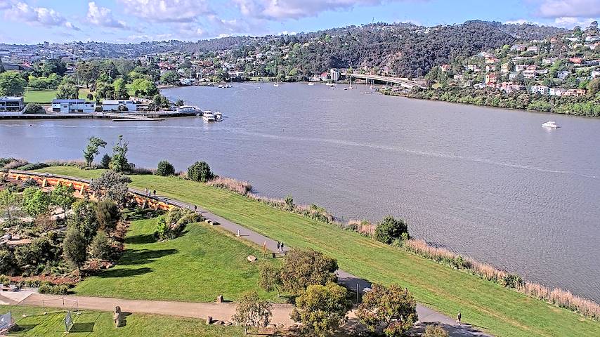 Launceston, Tasmania में Tamar Estuary से लाइव कैमरा चैनल