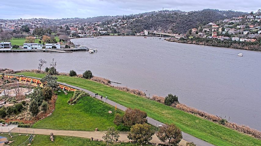 Canal de càmera en directe de Tamar Estuary a Launceston, Tasmania