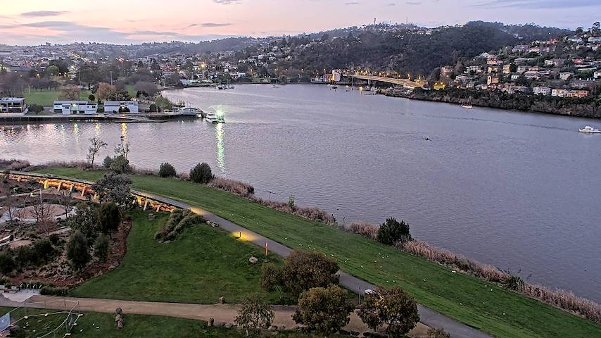 Canale telecamera in diretta da Tamar Estuary a Launceston, Tasmania