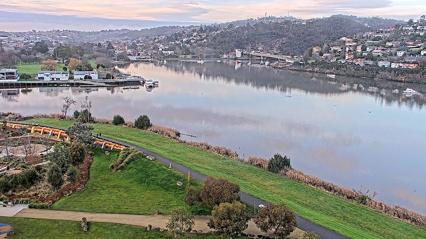 Živý kamerový kanál z Tamar Estuary v Launceston, Tasmania