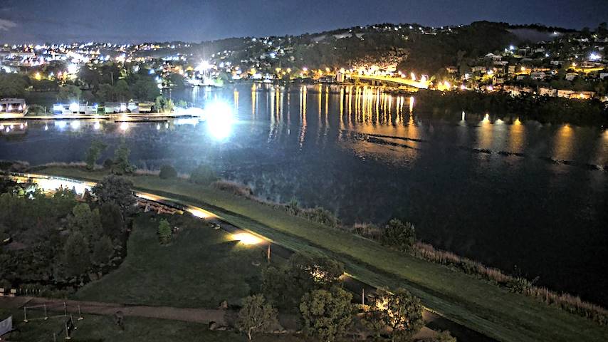 Tiešraides kameras kanāls no Tamar Estuary Launceston, Tasmania