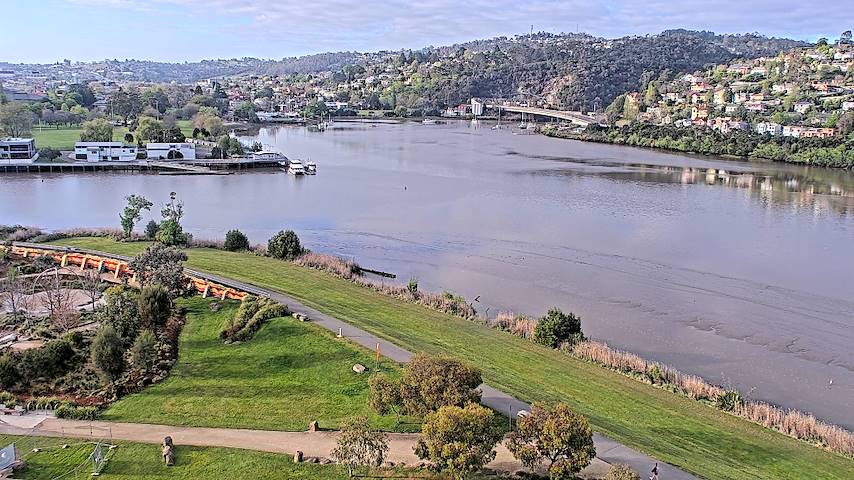 Canal de câmera ao vivo de Tamar Estuary em Launceston, Tasmania