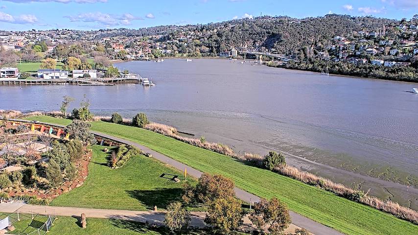 Canal de cámara en directo de Tamar Estuary en Launceston, Tasmania