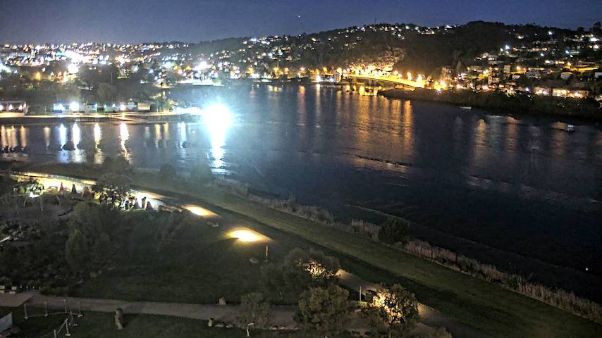Tamar Estuary'dan Launceston, Tasmania'e canlı kamera kanalı